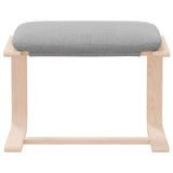 Footstool Light Grey 51x41x40 cm Fabric - Top-Down View