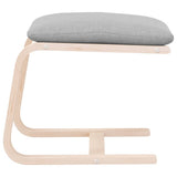 Footstool Light Grey 51x41x40 cm Fabric - 45-Degree Angle