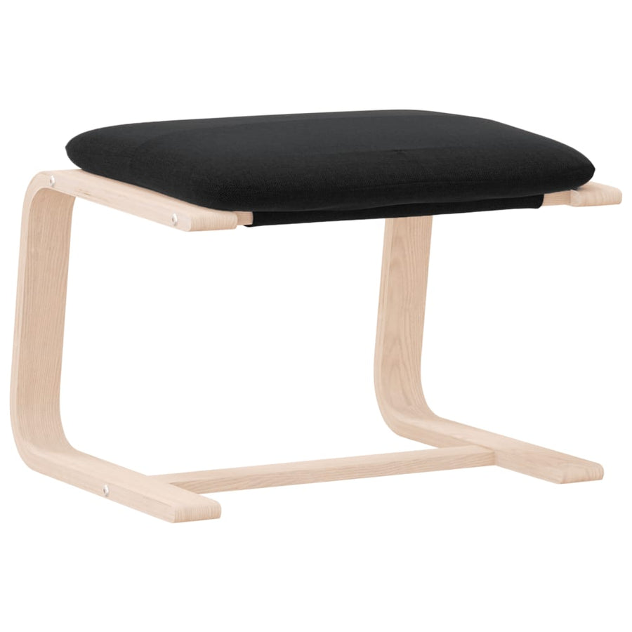 Footstool Black 51x41x40 cm Fabric