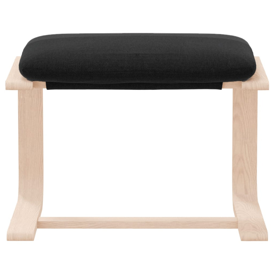 Footstool Black 51x41x40 cm Fabric