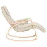 Rocking Chair Cream Fabric - Top-Down View