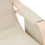 Rocking Chair Cream Fabric - Rear View