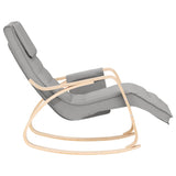 Rocking Chair Light Grey Fabric - Top-Down View