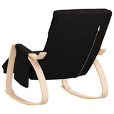 Rocking Chair Black Fabric - 45-Degree Angle