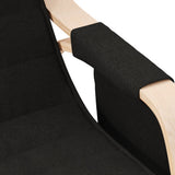 Rocking Chair Black Fabric - Rear View