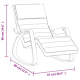 Rocking Chair Black Fabric - Low Angle