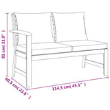 6 Piece Garden Dining Set with Cushions Solid Wood Acacia