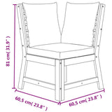 6 Piece Garden Dining Set with Cushions Solid Wood Acacia - Extra Image