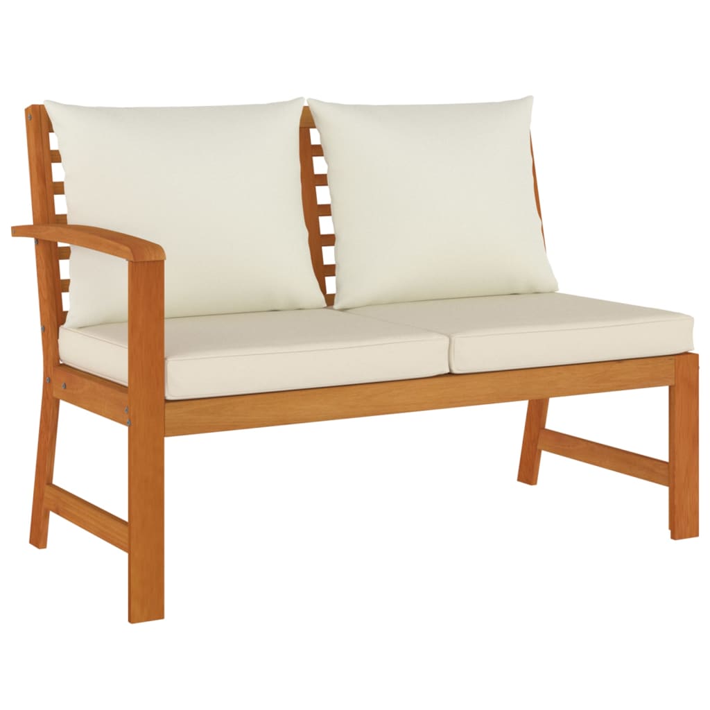 7 Piece Garden Dining Set with Cushions Solid Wood Acacia