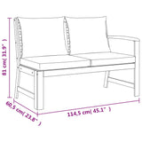 11 Piece Garden Dining Set with Cushions Solid Wood Acacia