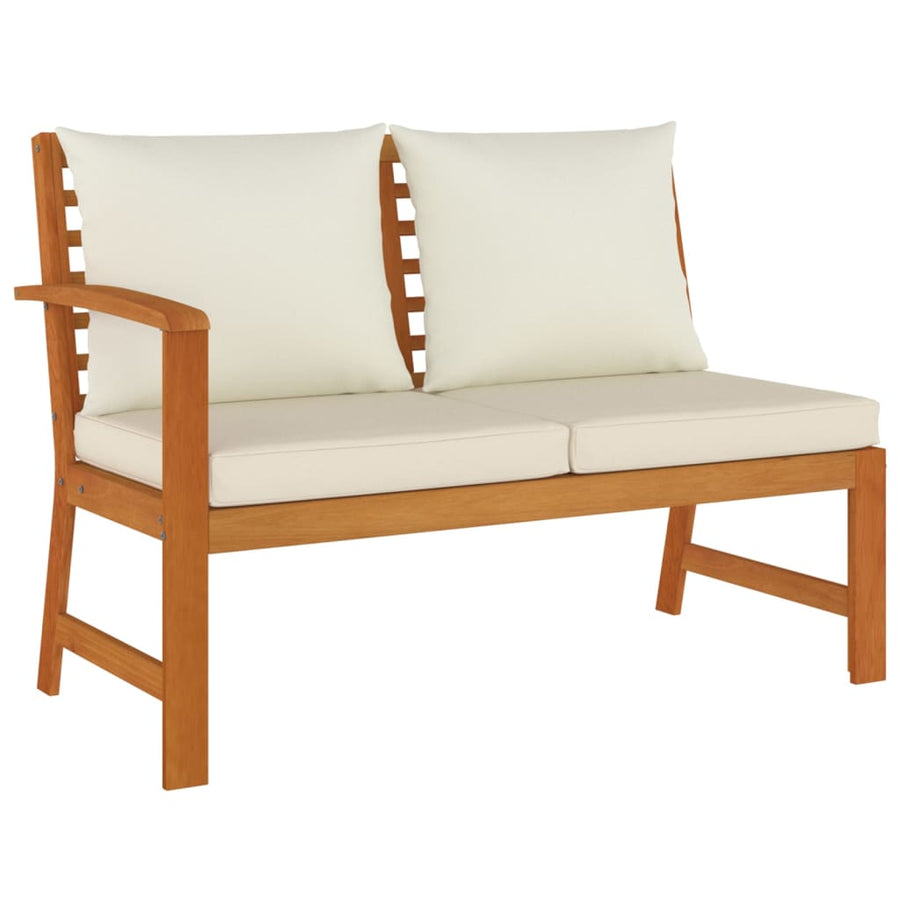 9 Piece Garden Dining Set with Cushions Solid Wood Acacia