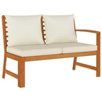 9 Piece Garden Dining Set with Cushions Solid Wood Acacia