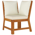 9 Piece Garden Dining Set with Cushions Solid Wood Acacia
