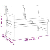 9 Piece Garden Dining Set with Cushions Solid Wood Acacia