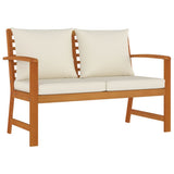 9 Piece Garden Dining Set with Cushions Solid Wood Acacia - Top-Down View