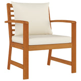 9 Piece Garden Dining Set with Cushions Solid Wood Acacia