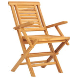 5 Piece Garden Dining Set Solid Wood Teak - Top-Down View