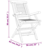 5 Piece Garden Dining Set Solid Wood Teak - Low Angle