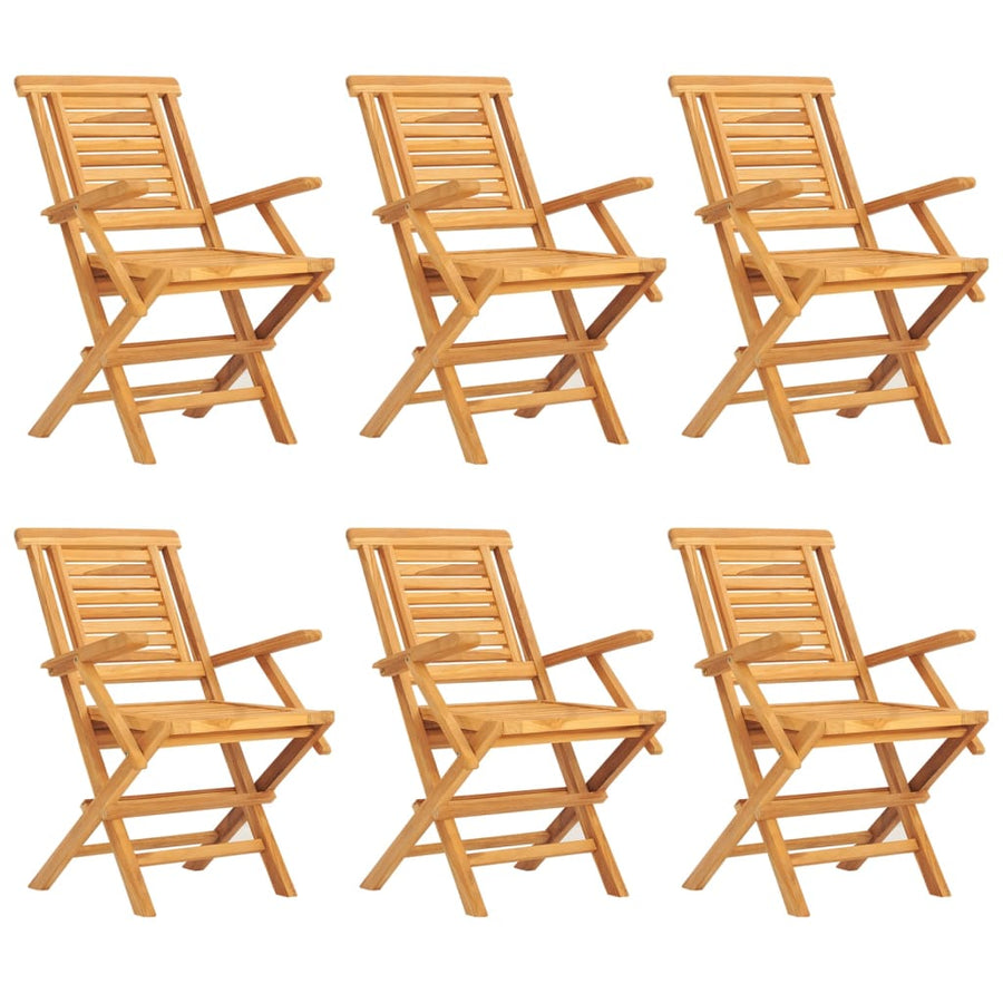 7 Piece Garden Dining Set Solid Wood Teak