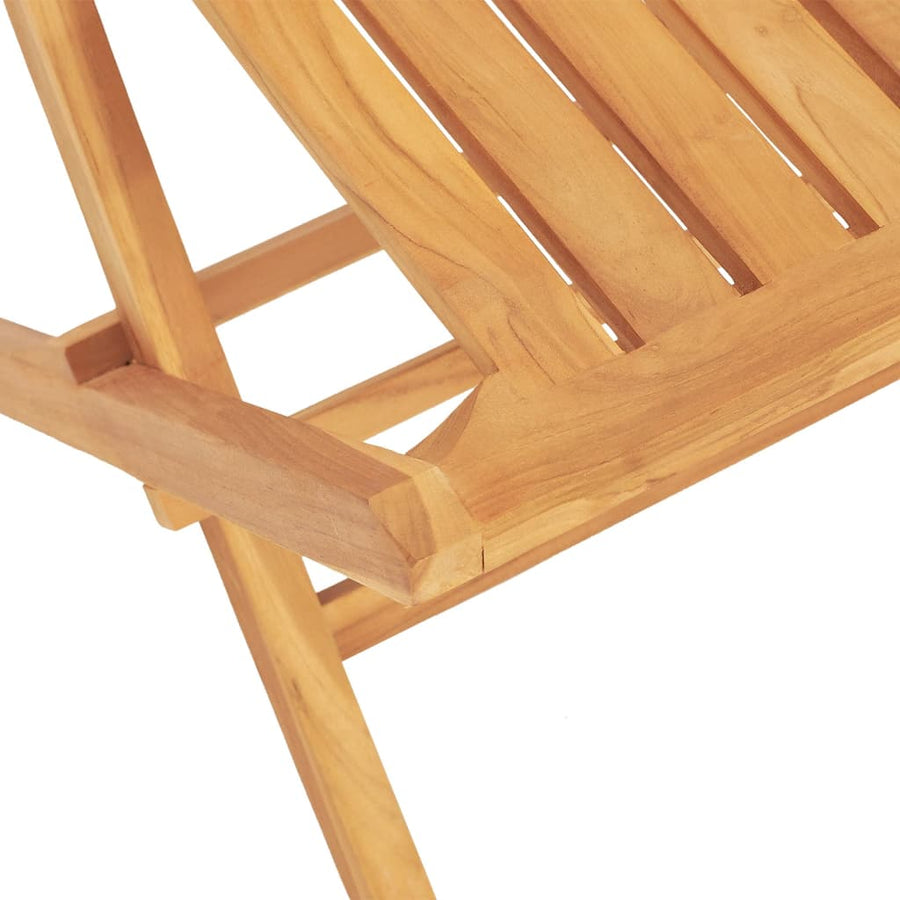 5 Piece Garden Dining Set Solid Wood Teak