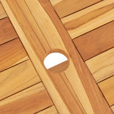 7 Piece Garden Dining Set Solid Wood Teak - Close-Up Angle