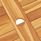 5 Piece Garden Dining Set Solid Wood Teak - Close-Up Angle