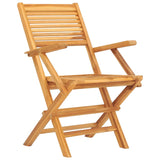 5 Piece Garden Dining Set Solid Wood Teak - Top-Down View