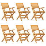 7 Piece Garden Dining Set Solid Wood Teak - Side View