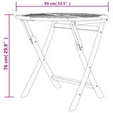 5 Piece Garden Dining Set Solid Wood Teak - Extra Image