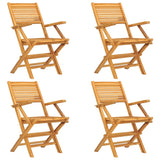 5 Piece Garden Dining Set Solid Wood Teak - Side View