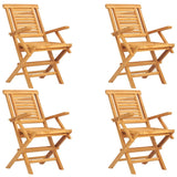 5 Piece Garden Dining Set Solid Wood Teak - Side View