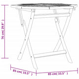 5 Piece Garden Dining Set Solid Wood Teak - Extra Image