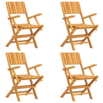 5 Piece Garden Dining Set Solid Wood Teak