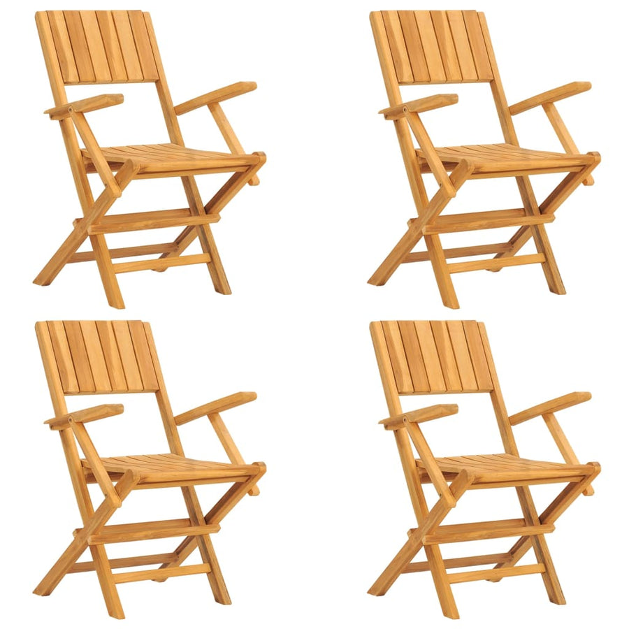 5 Piece Garden Dining Set Solid Wood Teak