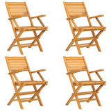 5 Piece Garden Dining Set Solid Wood Teak - Side View