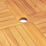 5 Piece Garden Dining Set Solid Wood Teak - Close-Up Angle