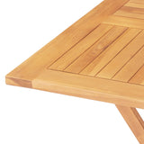 5 Piece Garden Dining Set Solid Wood Teak - Low Angle