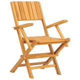 5 Piece Garden Dining Set Solid Wood Teak - Top-Down View