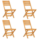 5 Piece Garden Dining Set Solid Wood Teak - Side View