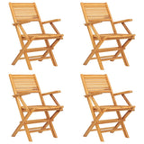 5 Piece Garden Dining Set Solid Wood Teak - Side View