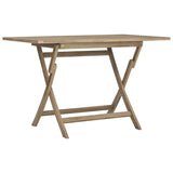 5 Piece Garden Dining Set Grey Solid Wood Teak - Close-Up Angle