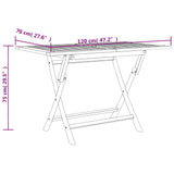 5 Piece Garden Dining Set Grey Solid Wood Teak - Extra Image