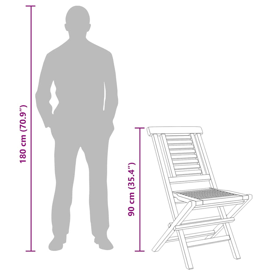 Folding Chairs 6 pcs 47x63x90 cm Solid Wood Teak