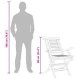 Folding Garden Chairs 4 pcs 56x63x90 cm Solid Wood Teak - Rear View