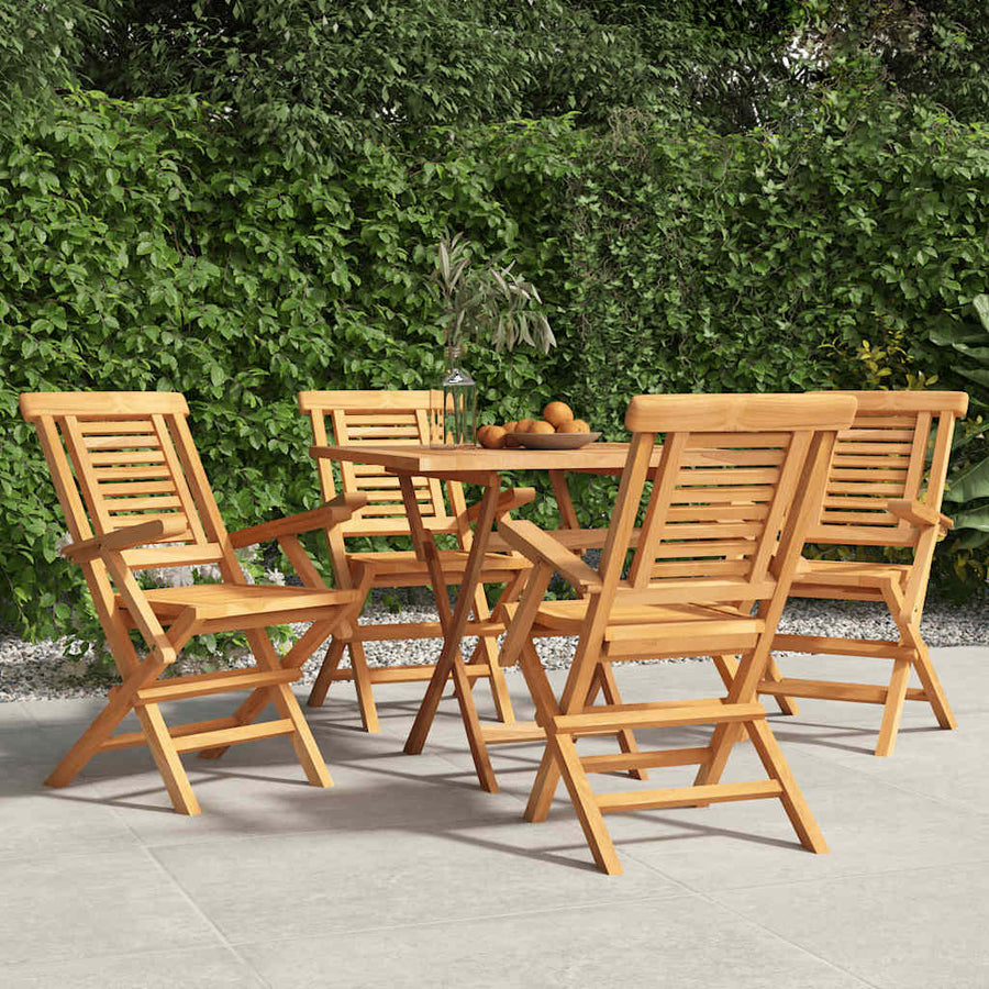 Folding Chairs 4 pcs 56x63x90 cm Solid Wood Teak