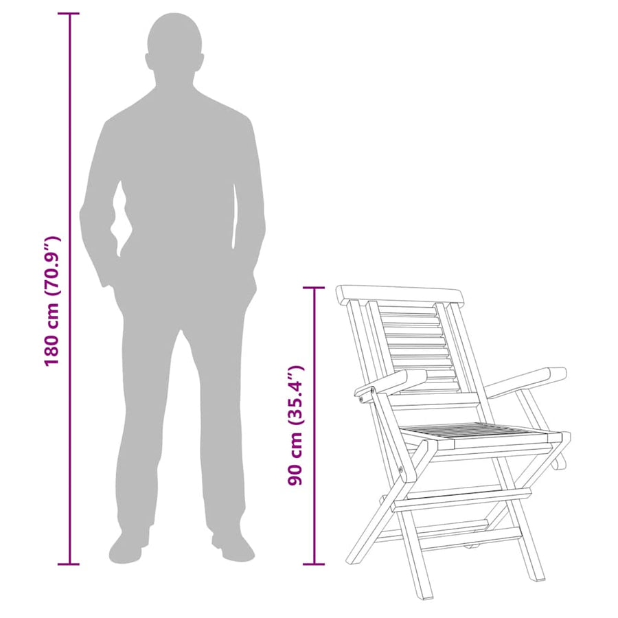 Folding Chairs 6 pcs 56x63x90 cm Solid Wood Teak