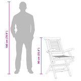 Folding Garden Chairs 8 pcs 56x63x90 cm Solid Wood Teak - Rear View