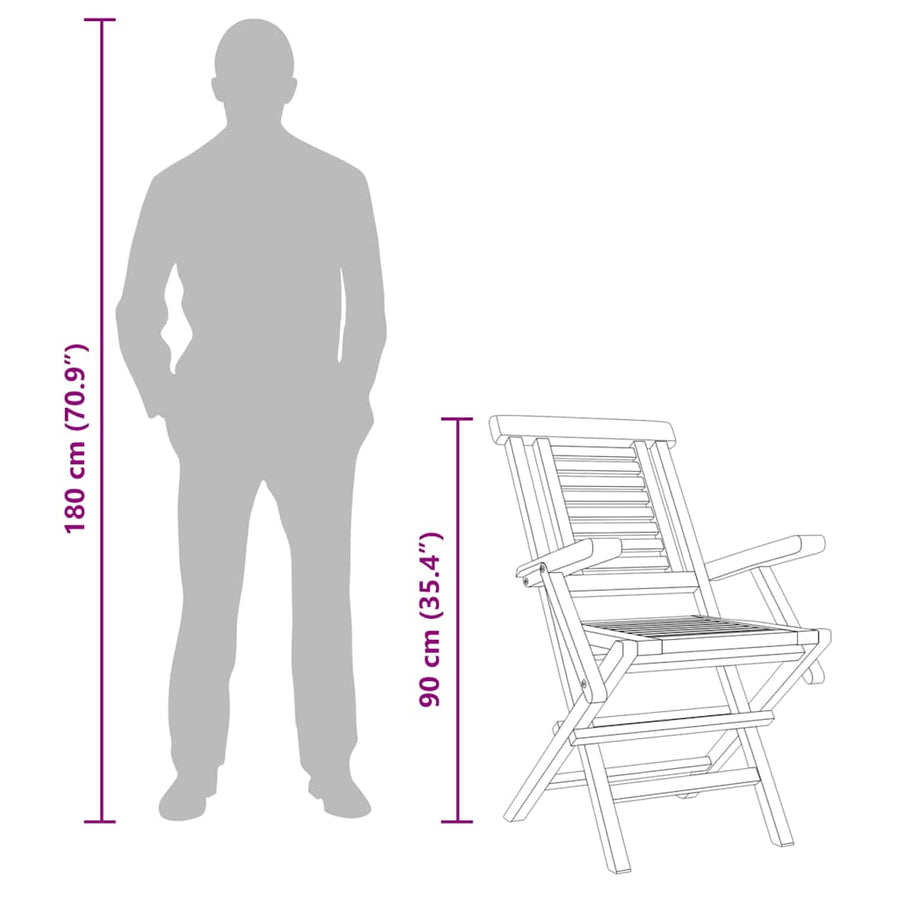 Folding Chairs 8 pcs 56x63x90 cm Solid Wood Teak