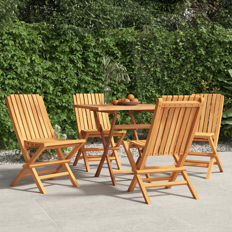 Folding Chairs 4 pcs 47x47x89 cm Solid Wood Teak