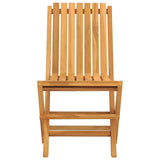 Folding Garden Chairs 8 pcs 47x47x89 cm Solid Wood Teak - Side View